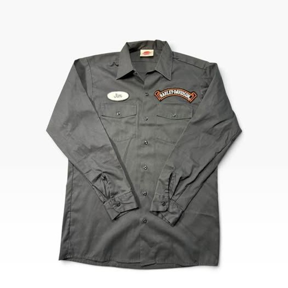 Vintage Dickies Harley-Davidson Long Sleeve Work Shirt - 15 1/2"